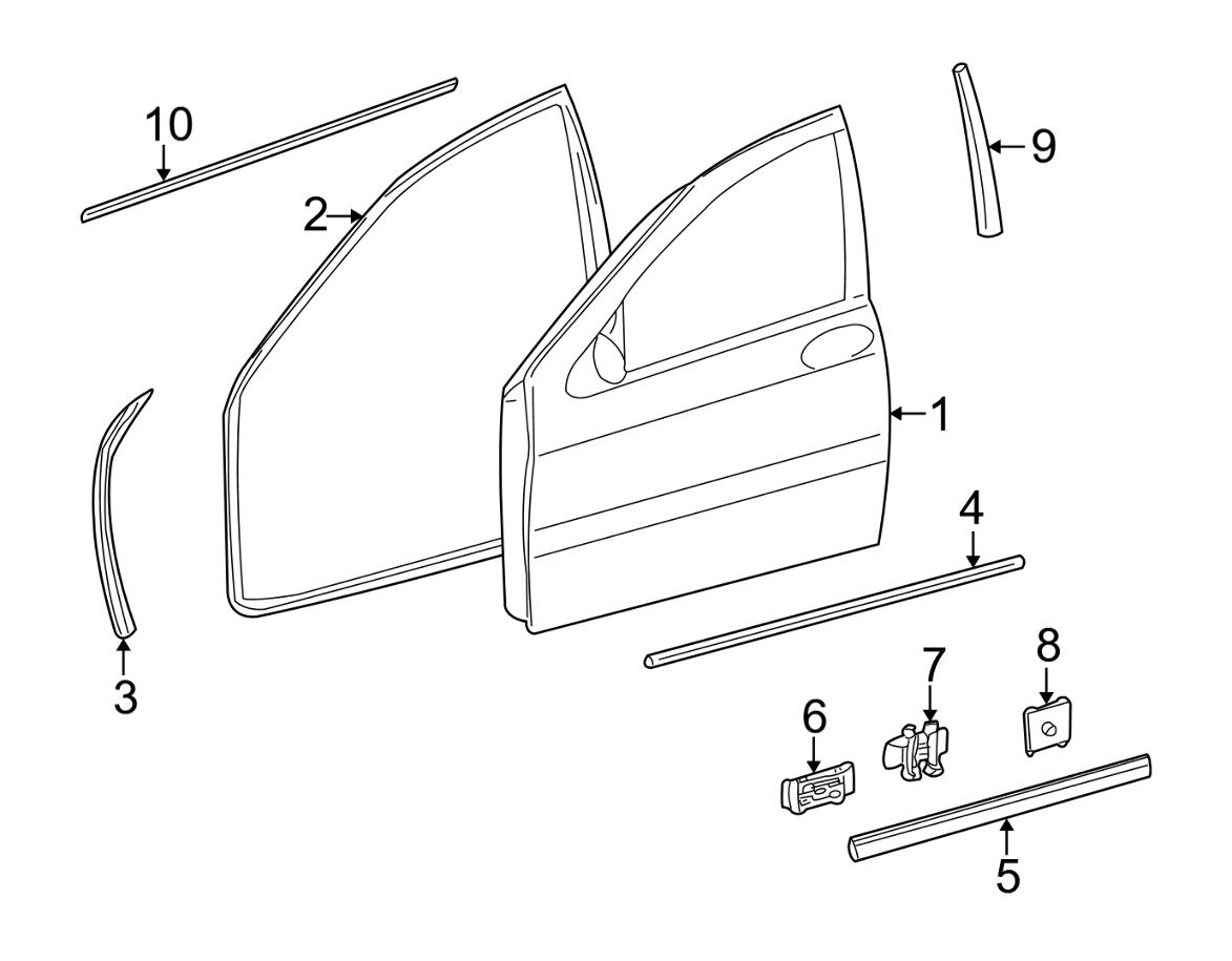 Mercedes Door Seal - Front Outer 2207200178